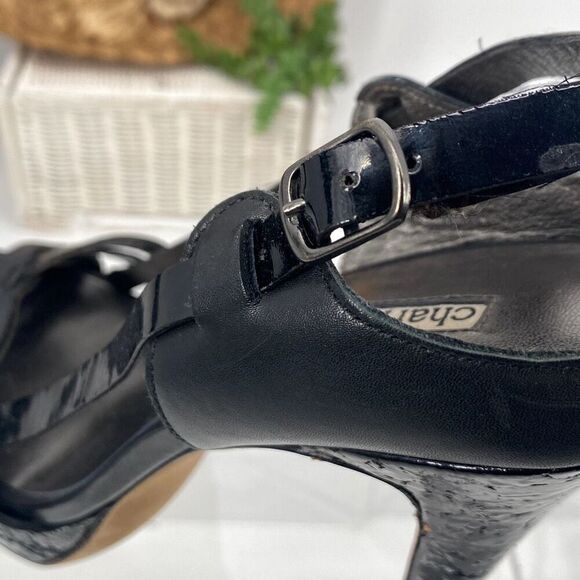 Charles David Platform High Heeled Strappy Stiletto Heel Sandals Black 7.5 - Picture 6 of 13